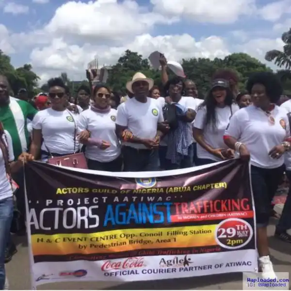 Nollywood actors protest against human trafficking [PHOTOS]